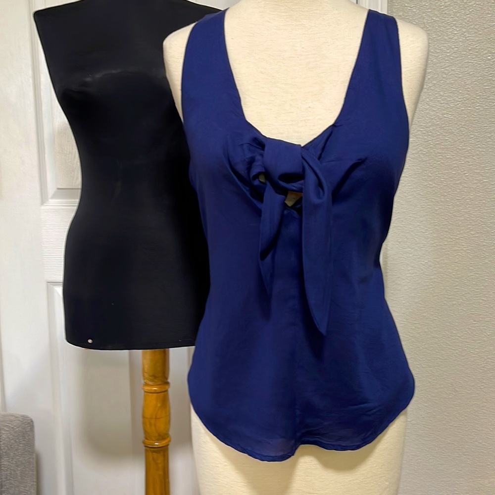 Anthropologie Maeve tank blouse, dark blue, size small